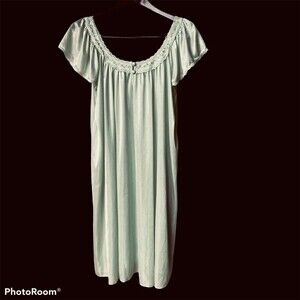 Lati Fashion Women's Nightgown L Green Cap Sleeve Polyester Style 0919 New